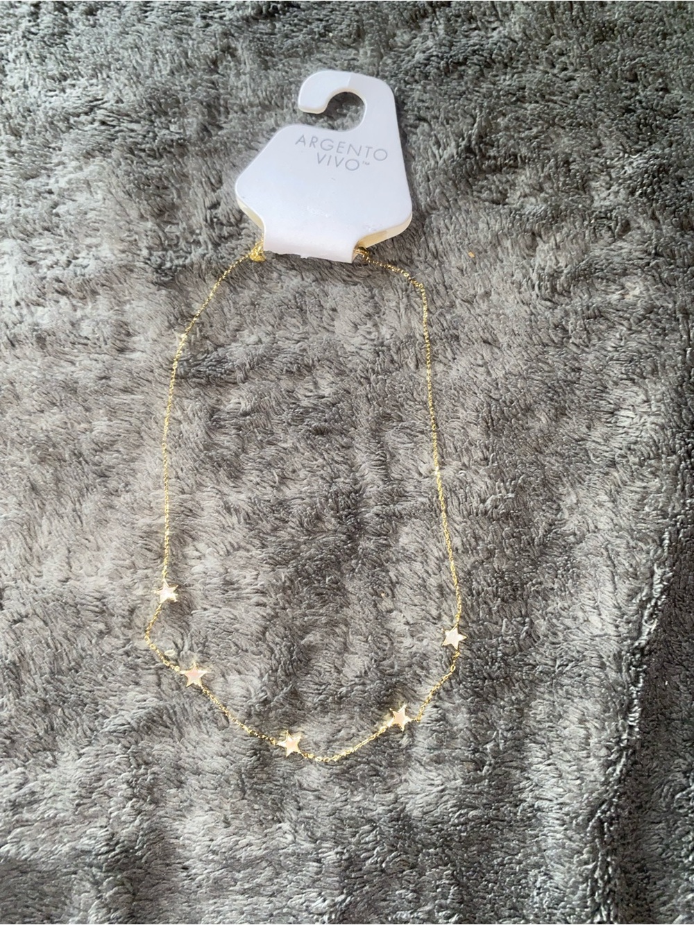 Argento Vivo Gold Star w/ MOP inside Stars Necklace